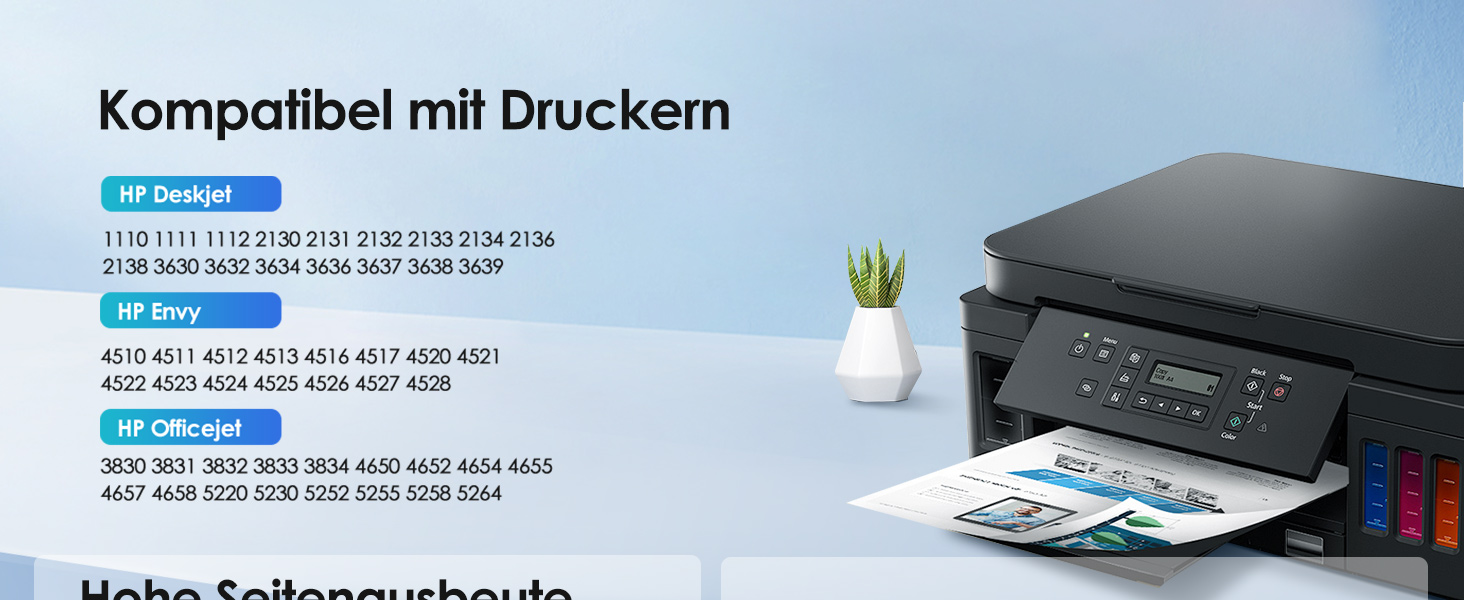 Картриджі Starink 302XL сумісні з HP 302 (чорний та кольоровий), Multipack для HP Envy 4520 4524 4525 4527, Officejet 3830 3831 3833 3834 4658, Deskjet 3630 3633 3636
