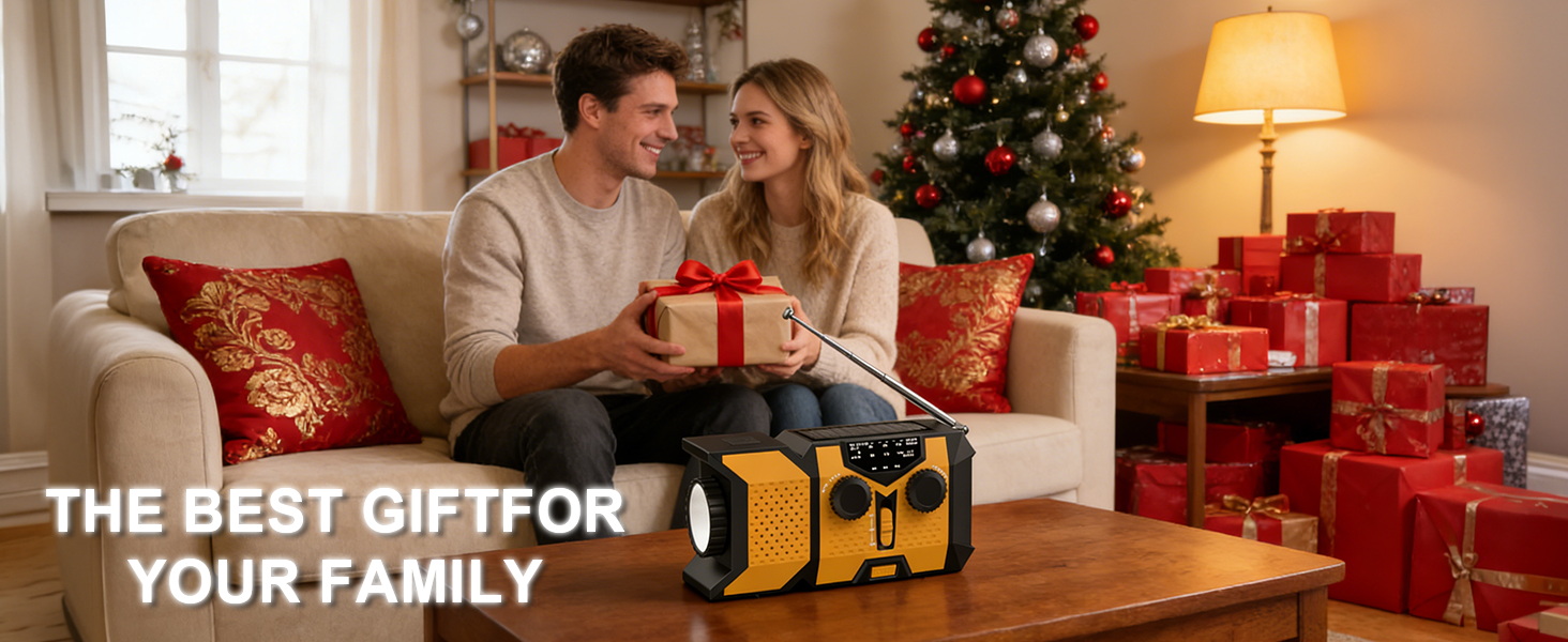 Радіо Kurbelradio 2026 з ручним заводом, аварійне радіо 2000mAh з SOS-сигналом та LED-ліхтариком, портативне динамо-радіо AM/FM для кемпінгу, туризму, виживання - помаранчеве