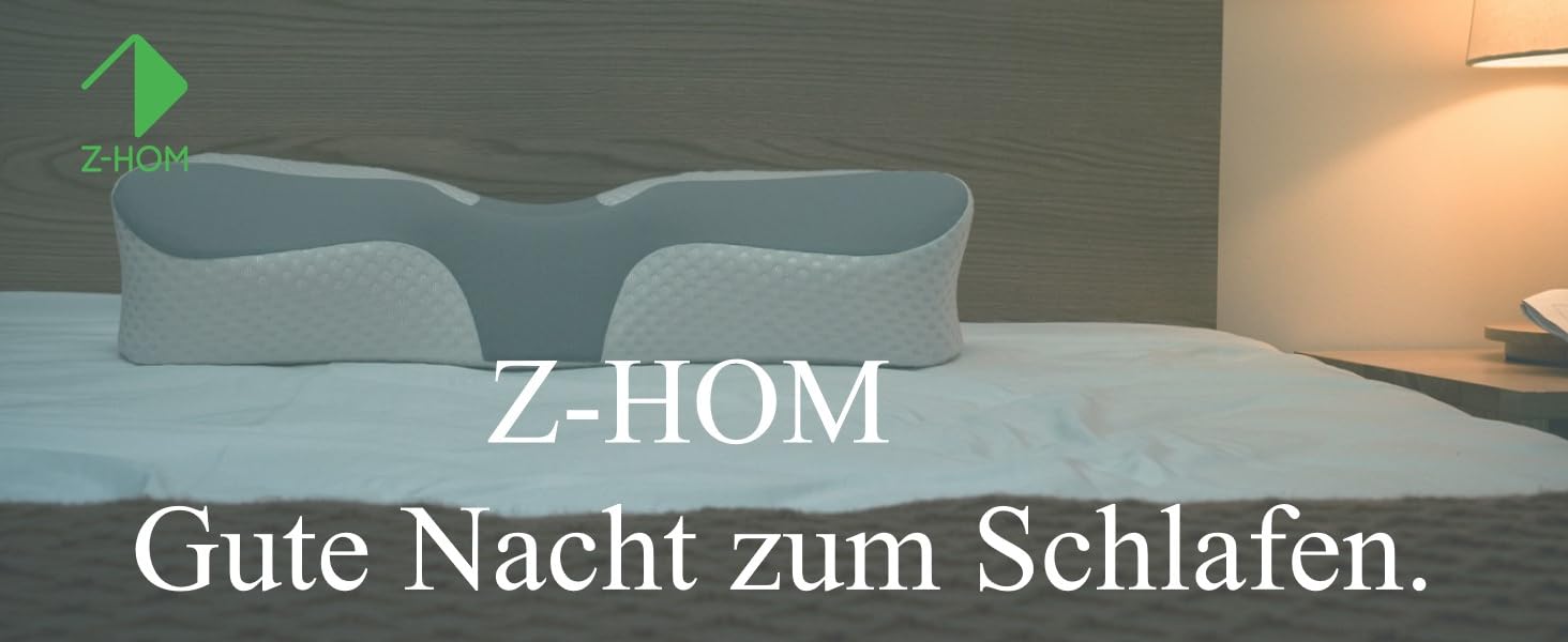 Подушка для шиї Z-hom, подушка для голови з Memory Foam, ергономічна подушка для шиї, подушка для тих, хто спить на боці, на спині та животі, ергономічна подушка для сну на боці 60 x 36 x 13/8 см