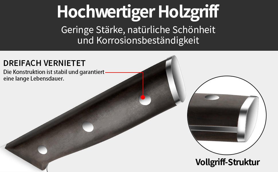 Японський ніж Kiritsuke від Plys: професійний кухарський ніж з нержавіючої сталі з дерев'яною ручкою