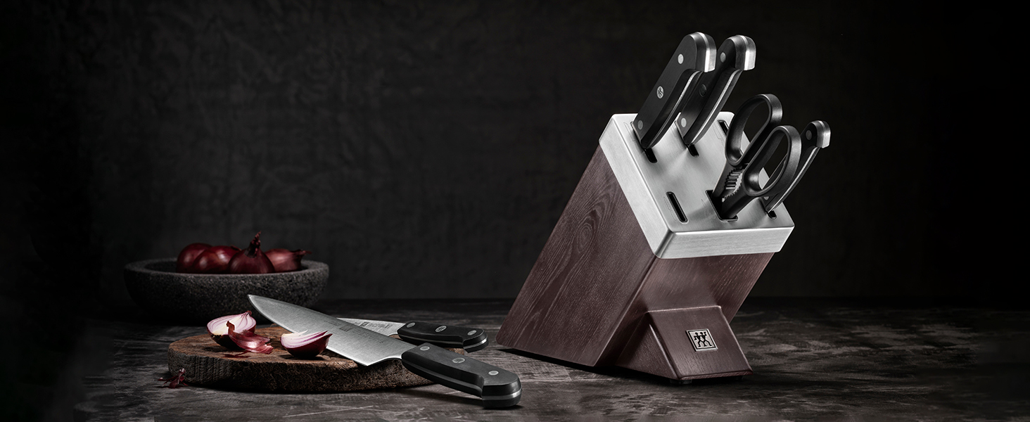 Набір ножів ZWILLING 7 предметів з автоматичним заточуванням, з нержавіючої сталі, чорний (Made in Germany)