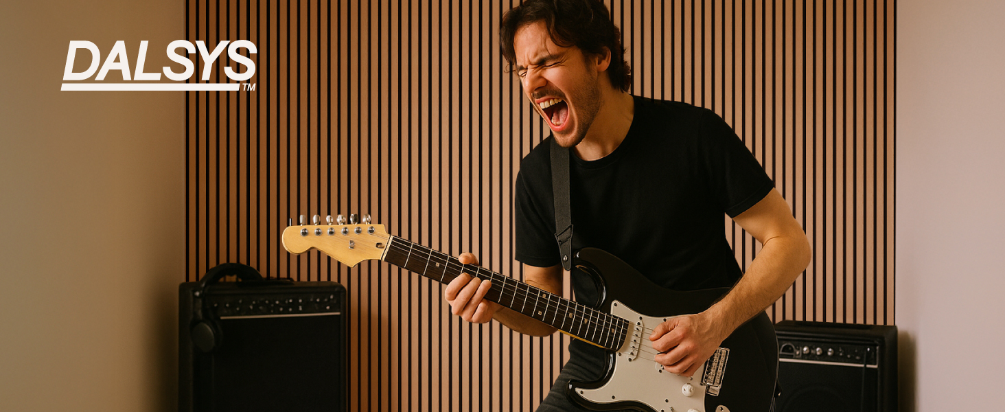 Акустичні панелі з дерева 60x60 см, колір горіх (4 шт.) — стінні звукопоглинаючі панелі-ламелі для шумоізоляції та покращення акустики приміщення