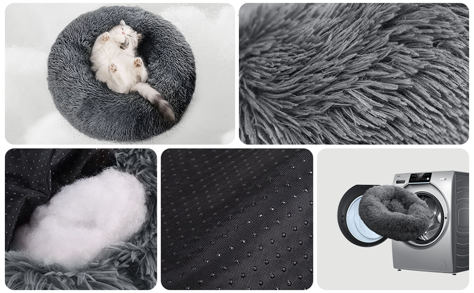 CALIYO Крісло-гніздо для собак та котів, середнього розміру, 70 см, темно-сірий