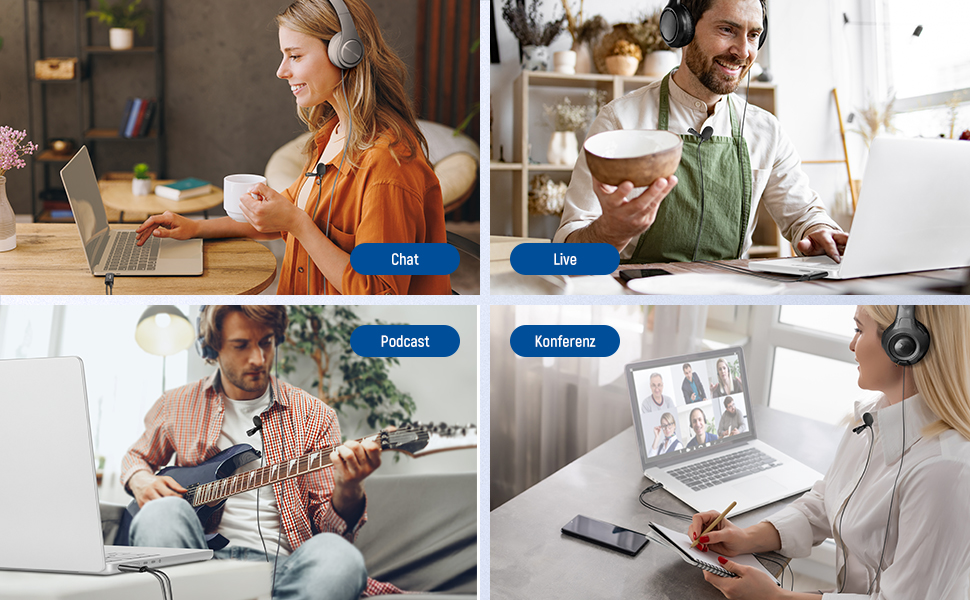 Мікрофон NEEWER USB LM2: Мініатюрний петличний мікрофон з кабелем 3,5м для ПК, ноутбука, Mac, YouTube, Skype, Podcast, Gaming, відеоконференцій