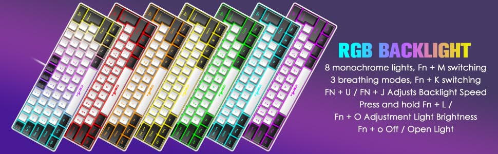 XINMENG Комплект ігрової клавіатури та миші з RGB-підсвічуванням, миспад, 3600 DPI, серія Panda, для PS4/Windows/PC/Mac/Laptop (Білий)