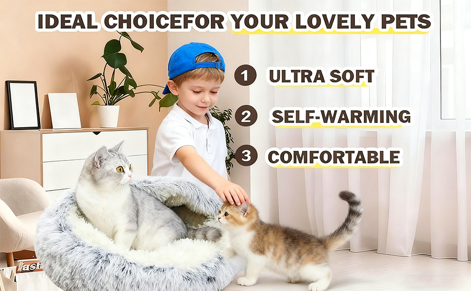 М'яке ліжко для собак та котів у формі мушлі, тепле, зручне, миється, 65x65 см