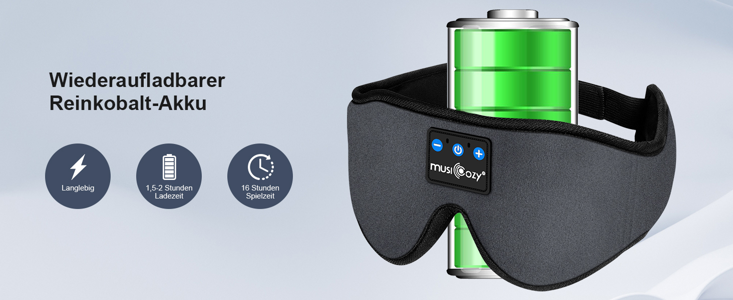 Маска для сну Musicozy з навушниками | Bluetooth 5.4, блокування світла, для подорожей, преміум-якість | Подарунок для чоловіків та жінок (Сірий)