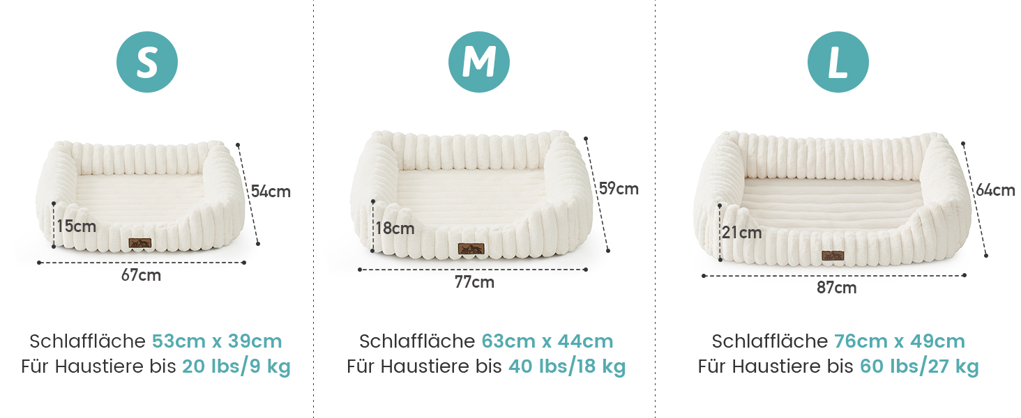 Ортопедичне собаче ліжко COZY KISS: м'яке, миється, для собак маленьких та середніх порід, бежеве, 76x58x18 см