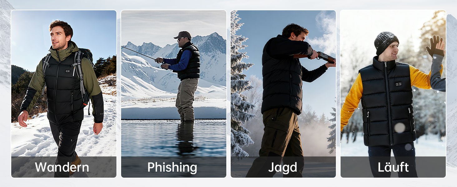 Обогреваемый жилет для мужчин и женщин с Powerbank 10000mAh, 3 режима температуры, для охоты, рыбалки, мотоцикла