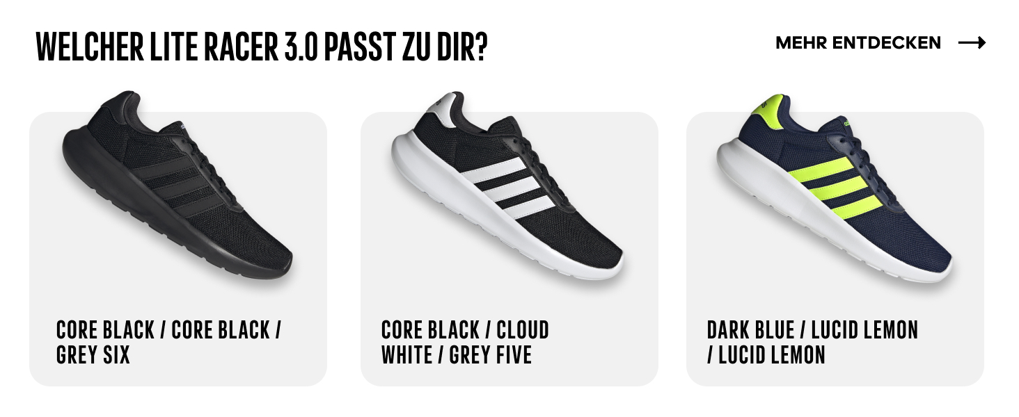 Кросівки Adidas Lite Racer 4.0 чоловічі, 43 1/3 EU, чорний/сірий