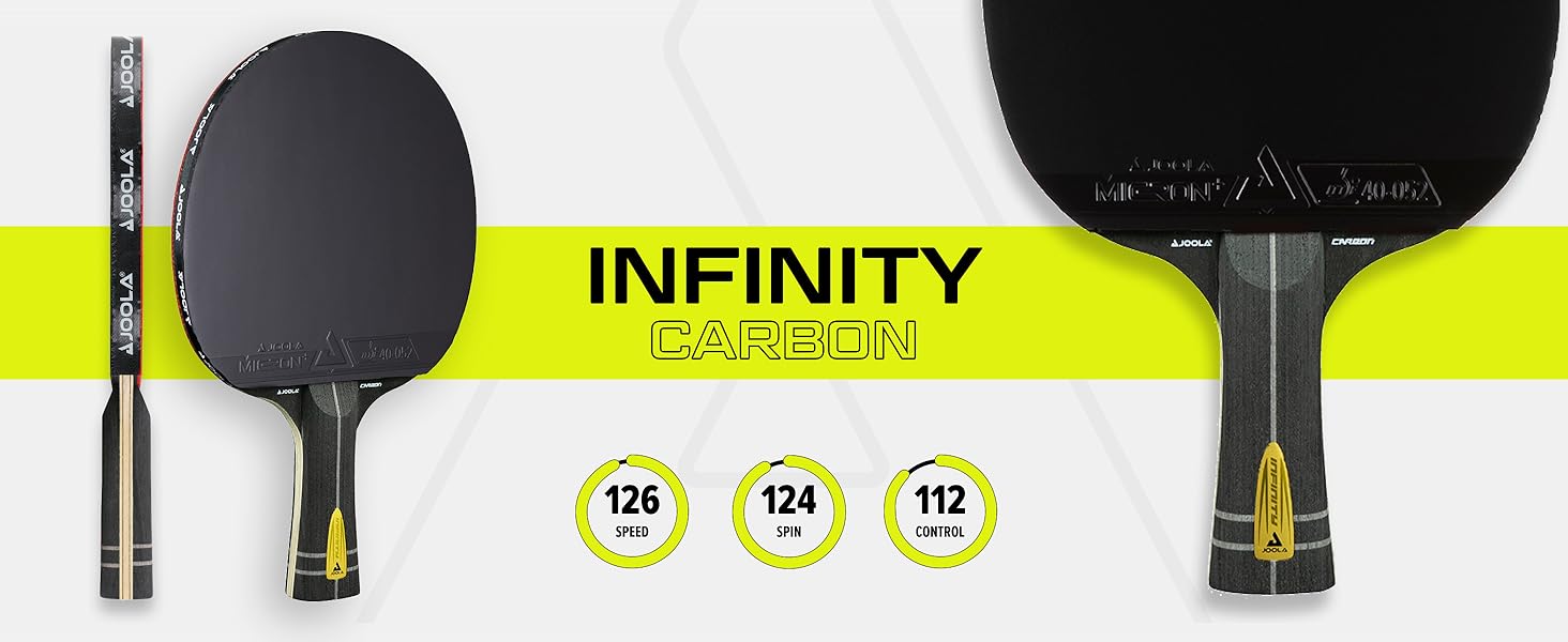 Набір для настільного тенісу JOOLA INFINITY CARBON, MEGA CARBON, ROSSI CARBON (з м'ячами), для професійних гравців та змагань