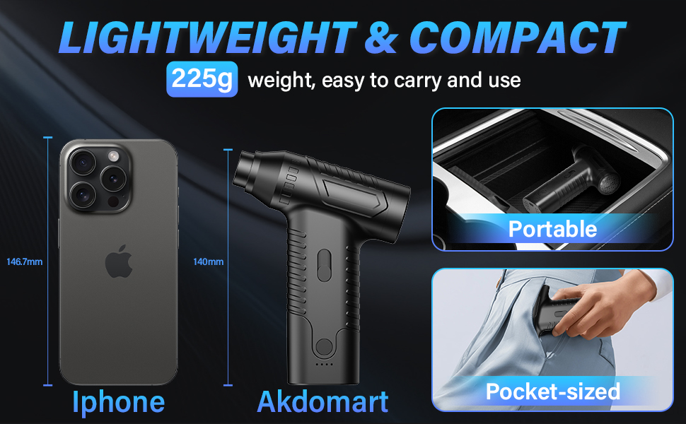 Електричний пилодув AK-01 з акумулятором 4000mAh: для чищення ноутбука, клавіатури, авто та офісної техніки