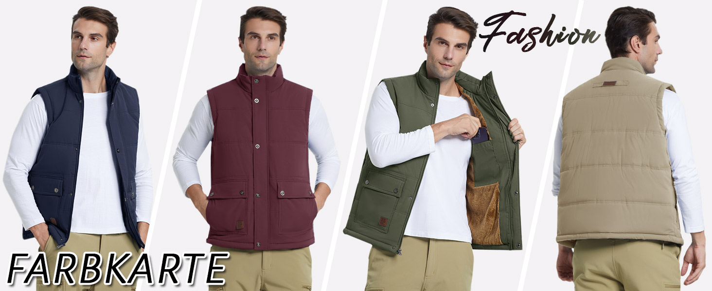 Тепла чоловіча жилетка KEFITEVD на осінь/зиму: комфорт та стиль для полювання та роботи (Хакі, розмір L)