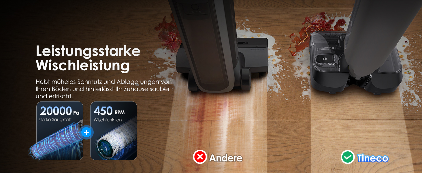 Вертикальний миючий пилосос Tineco Floor One S6 Stretch з функцією самоочищення