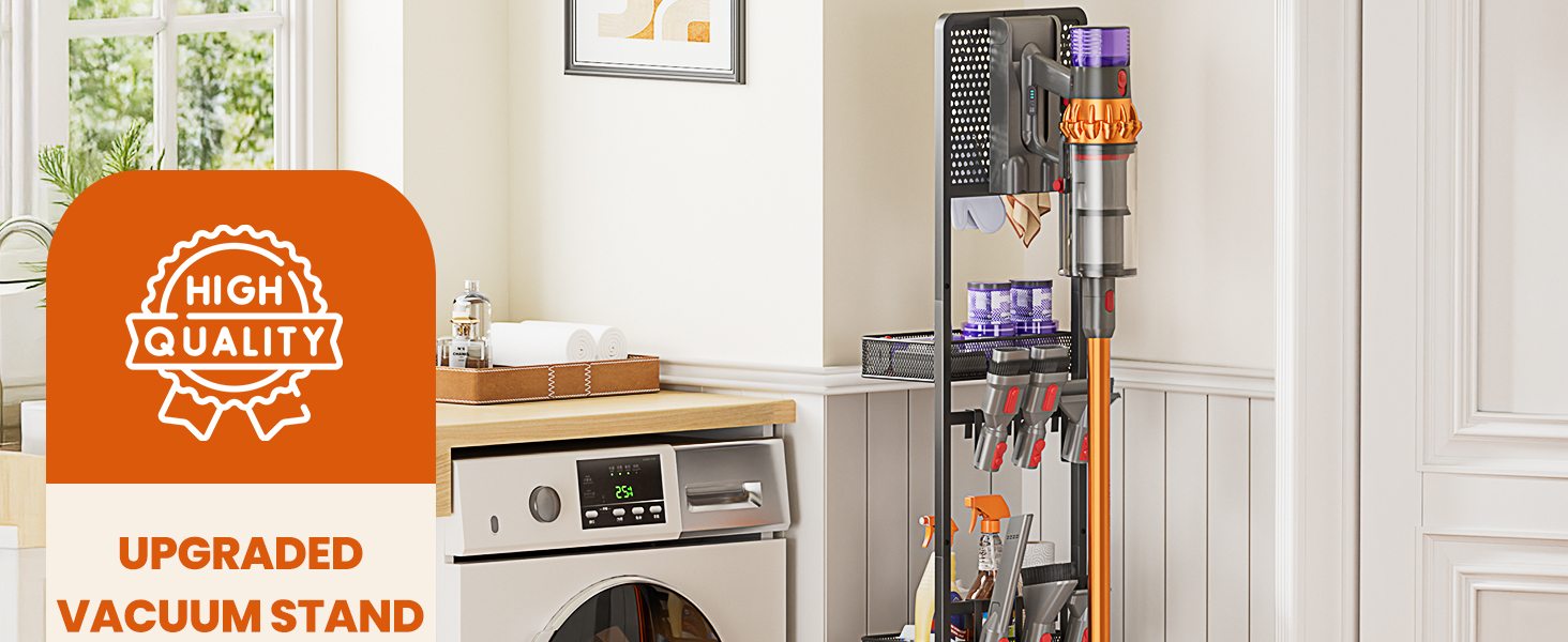 Підставка для пилососа Bikoney сумісна з Dyson V15, V12, V11, V10, V8, V7, V6, Gen5, з аксесуарами та місцем для зберігання