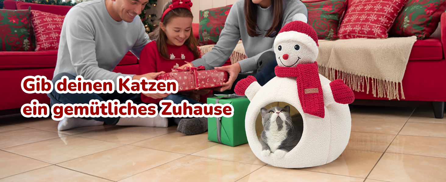 Світлодіодна кімната-будиночок для котів CATISM - 40x40x38 см. М'яка, зручна, знімний подушковий ковпачок. Ідеально для кошенят та дорослих котів.