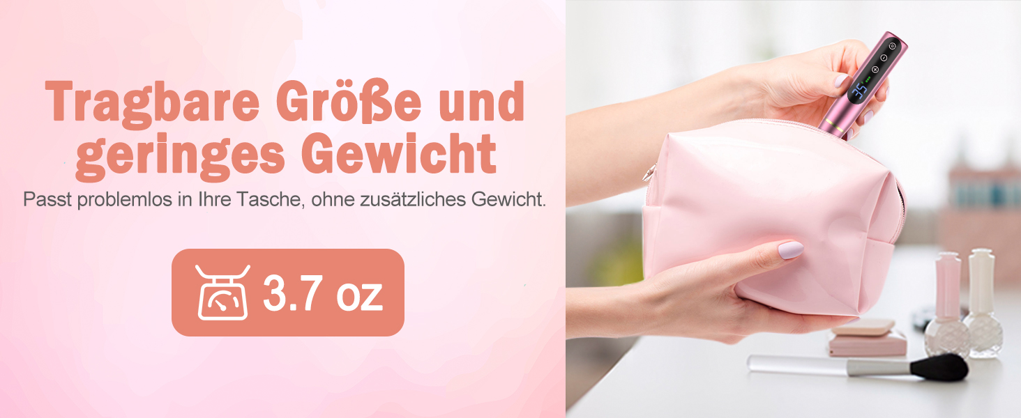 Електричний набір для манікюру та педикюру NailGirls 11 в 1, 35000 RPM, рожевий