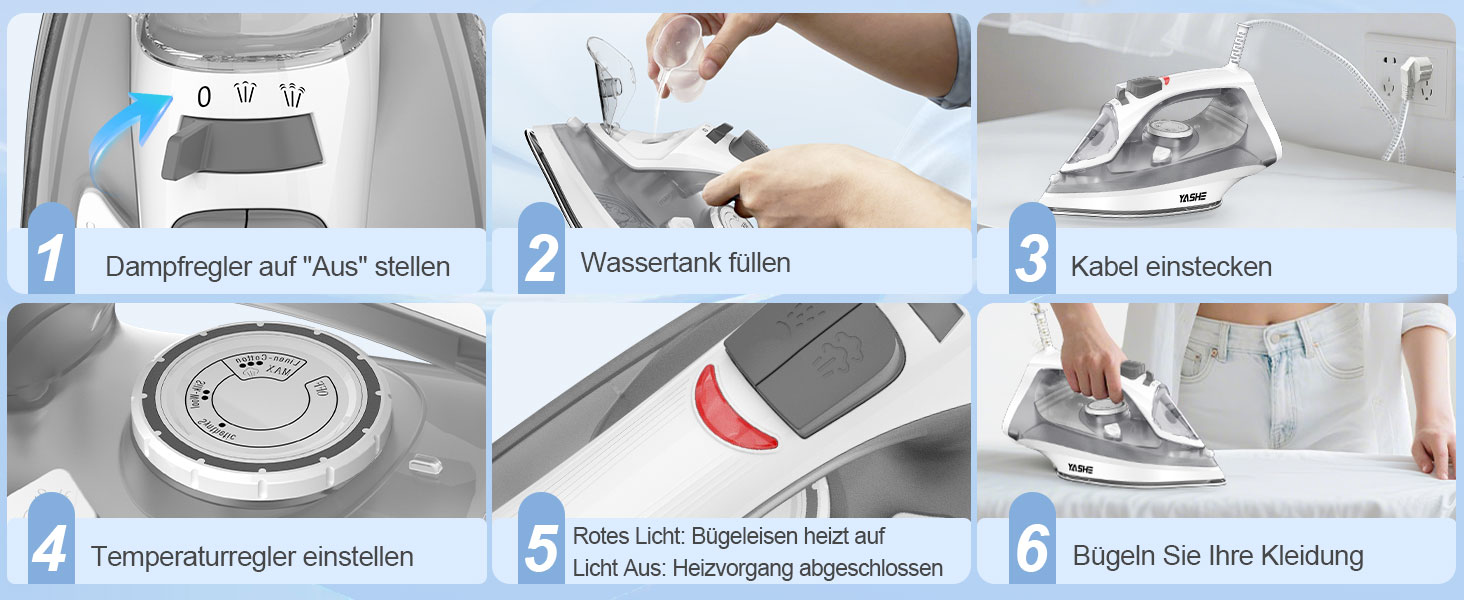 Пароочисник 2300W з антипригарною підошвою, 300 мл резервуар, постійна подача пари 25 г/хв, паровий удар 150 г/хв, самоочищення, захист від накипу та запобігання протіканню. Великий об'єм.