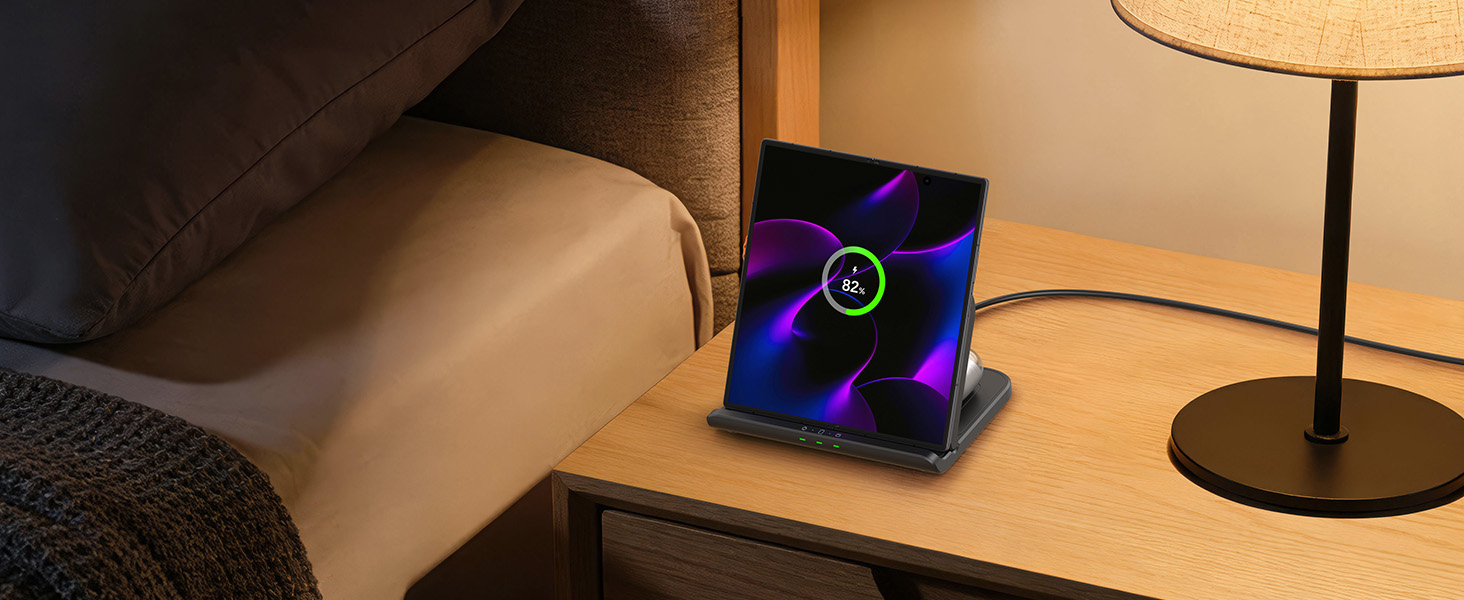 Зарядна станція SwanScout 705S для Samsung Galaxy Z Fold 7/6/5, Pixel 9 Pro Fold, Galaxy Watch 8/Ultra, Galaxy Buds 3 (без адаптера)