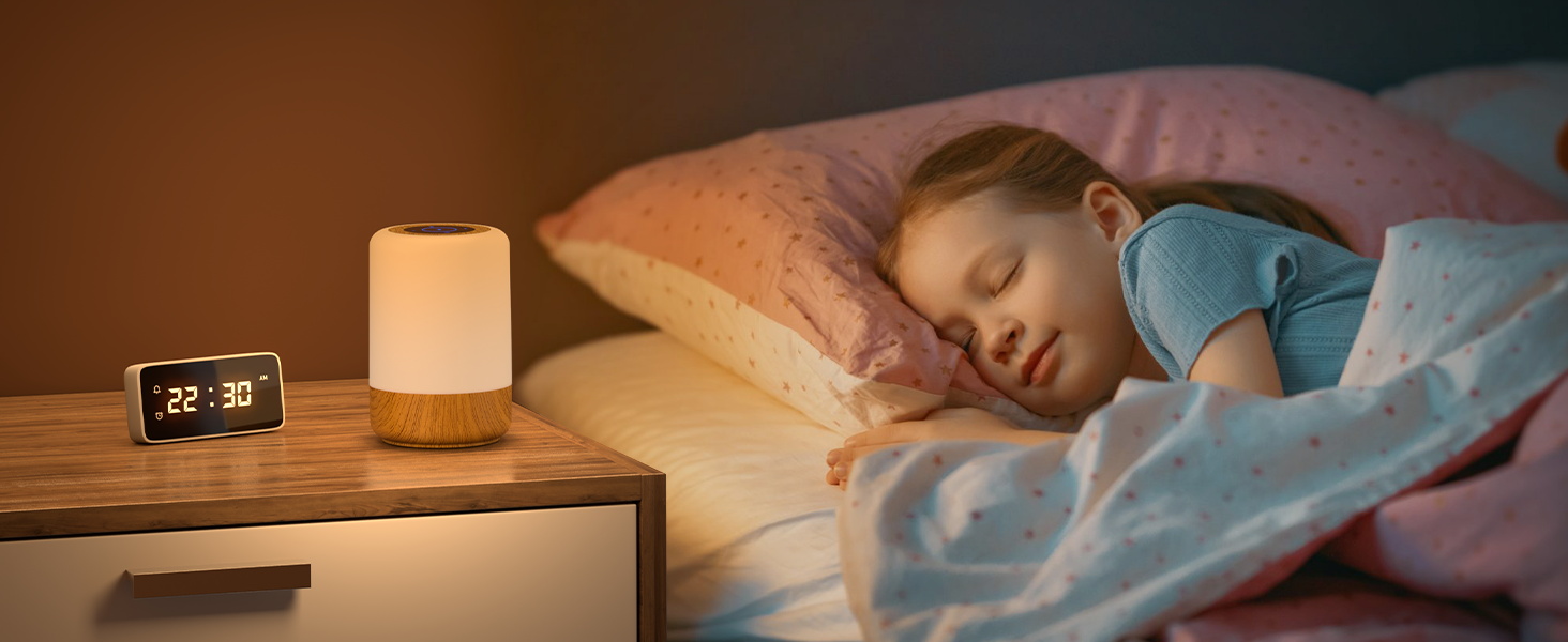 LED-лампа на тумбочку з сенсорним керуванням, диммуванням, живленням від акумулятора, 8 кольорів та 3 режими, з таймером для спальні/вітальні, колір: світло-коричневий