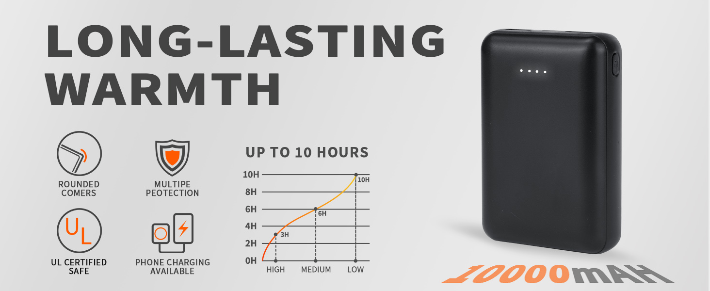 Електрична гріюча жилетка для чоловіків Rrtizan з акумулятором 10000mAh, 15 зон нагріву, 3 температурні режими, вітронепроникна (Чорний, S)