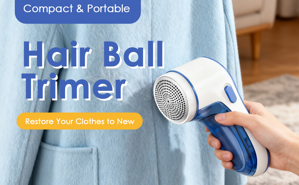 Електричний видальник пуху та ниток, портативний, з USB-кабелем та змінною голкою. Підходить для одягу, меблів, вовни. Компактний, блакитний