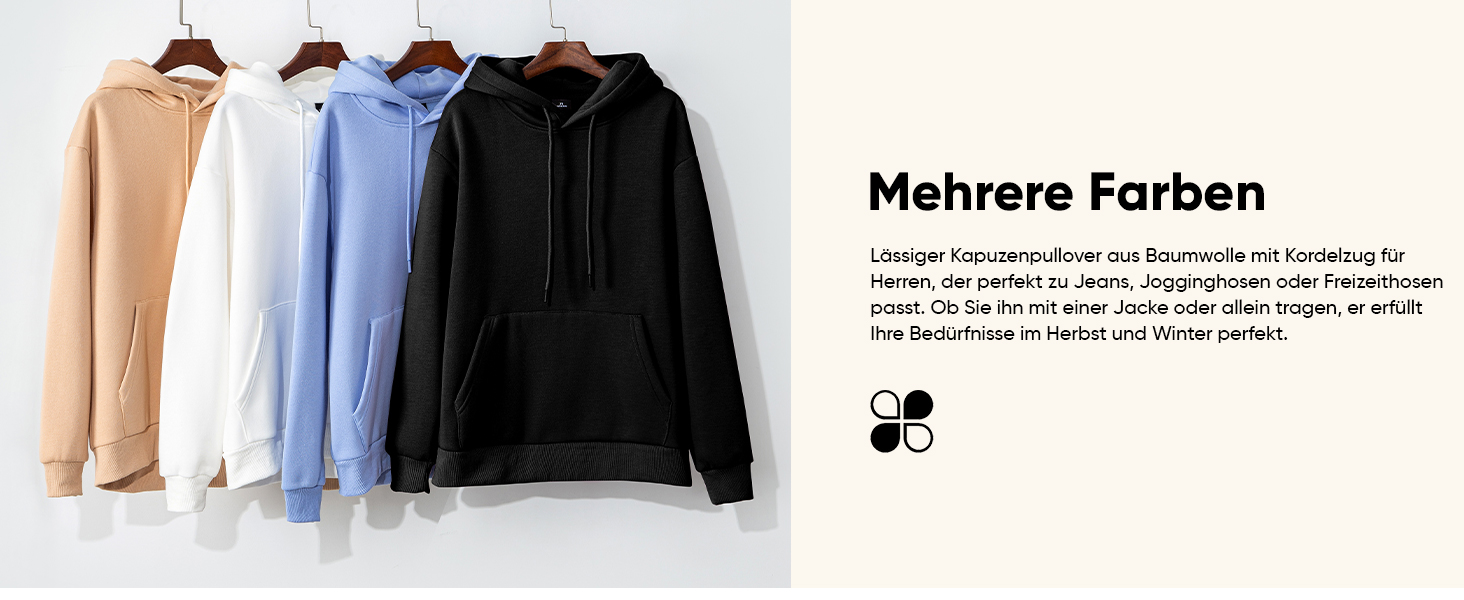 Чоловічий зимовий худі JMIERR білого кольору — теплий бавовняний прогулянковий пуловер з капюшоном та кишенями, розмір L