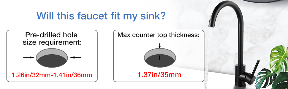 Чорний кухонний змішувач з нержавіючої сталі 304, поворотний вилив, моно-змішувач, стандарт UK, матовий чорний
