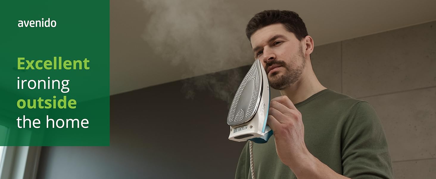 Подорожній праска Adler Europe Mini 1700W з нержавіючою підошвою, 60 мл резервуар та 1,94 м кабелем