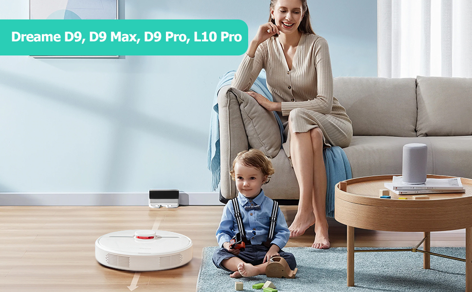 Комплект аксесуарів Dreame D9/D9 Max/D9 Pro/L10 Pro (12 шт): головні та бічні щітки, фільтри, інструменти для чищення