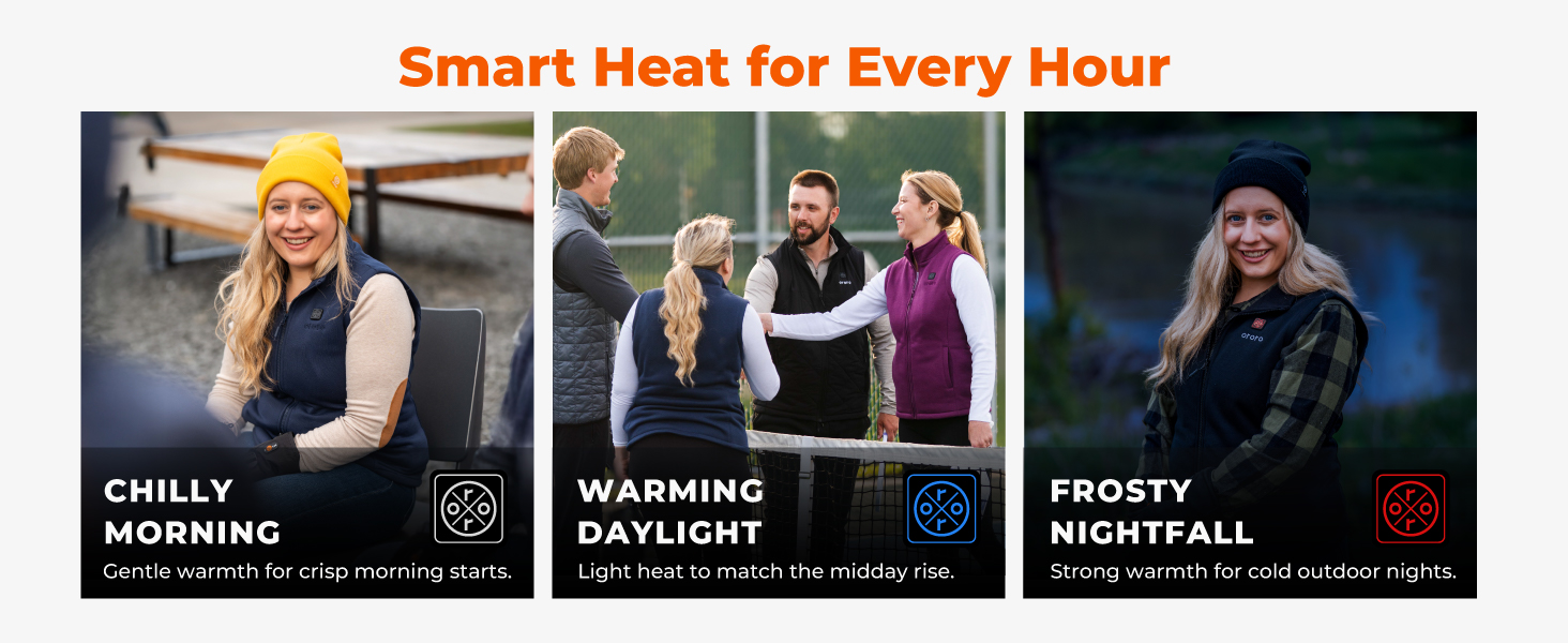 Обогрівальна жилетка OROORO для жінок, флісова, з Powerbank, чорна, XL