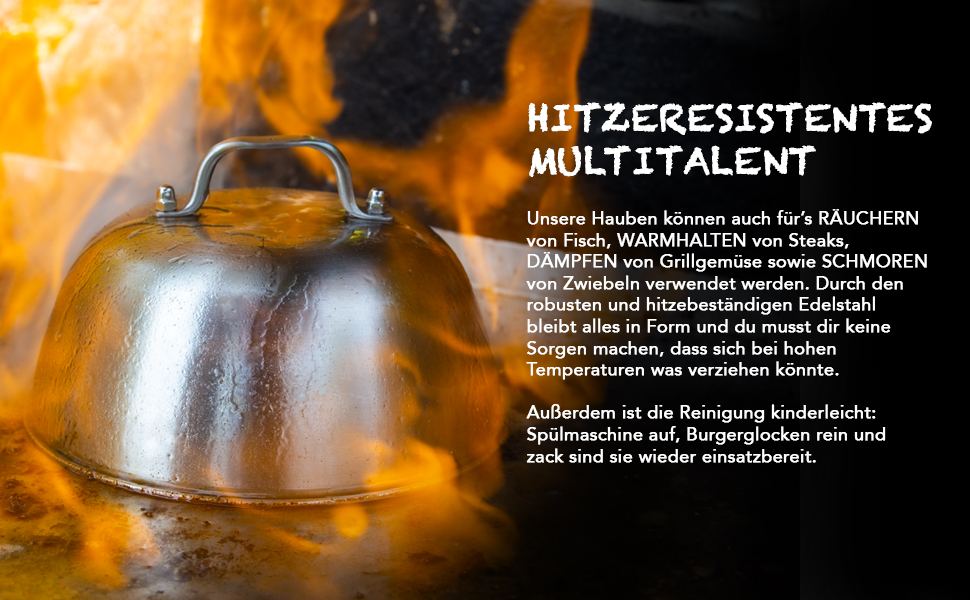 Набір для приготування бургерів DREIBERG® з нержавіючої сталі (9 предметів): шпатель, дзвоники для плавлення сиру, прес, сматчер, дозатор спецій, рецепти та папір для випікання