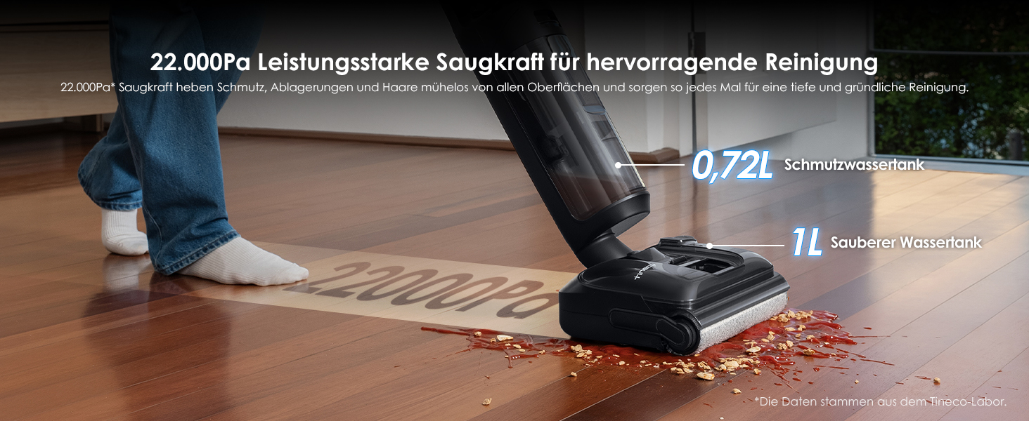 Вертикальний миючий пилосос Tineco Floor ONE S7 Stretch з функцією FlashDry та DualBlock