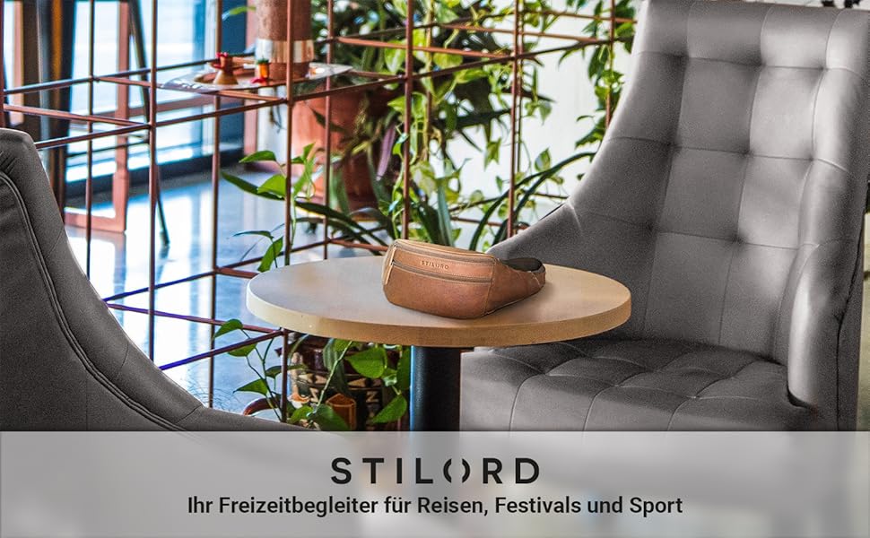 STILORD 'Marian' поясна сумка з натуральної шкіри вінтаж для чоловіків та жінок. Поясна/будова сумка для телефону, косметики, камери, подорожей, вечірок, концертів, фестивалів. Шкіра Cognac, блискуча.