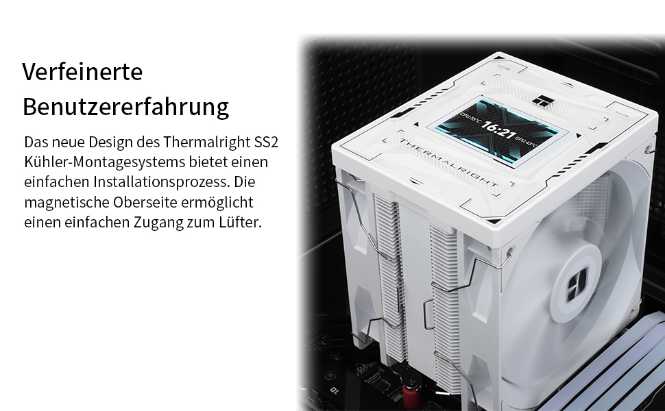 Thermalright Burst Assassin 120 Vision White - кулер для CPU з IPS-дисплеєм, підтримка Intel LGA1851/1700/115X, AM4/AM5