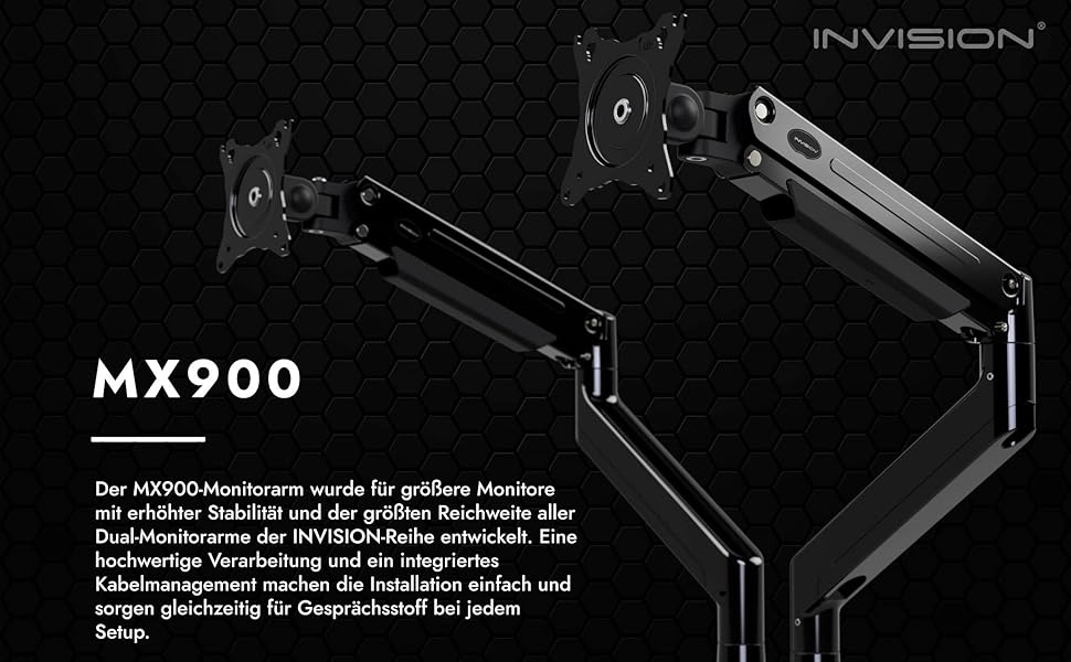 Кріплення для монітора Invision Doppel MX900: два монітори, 24-35