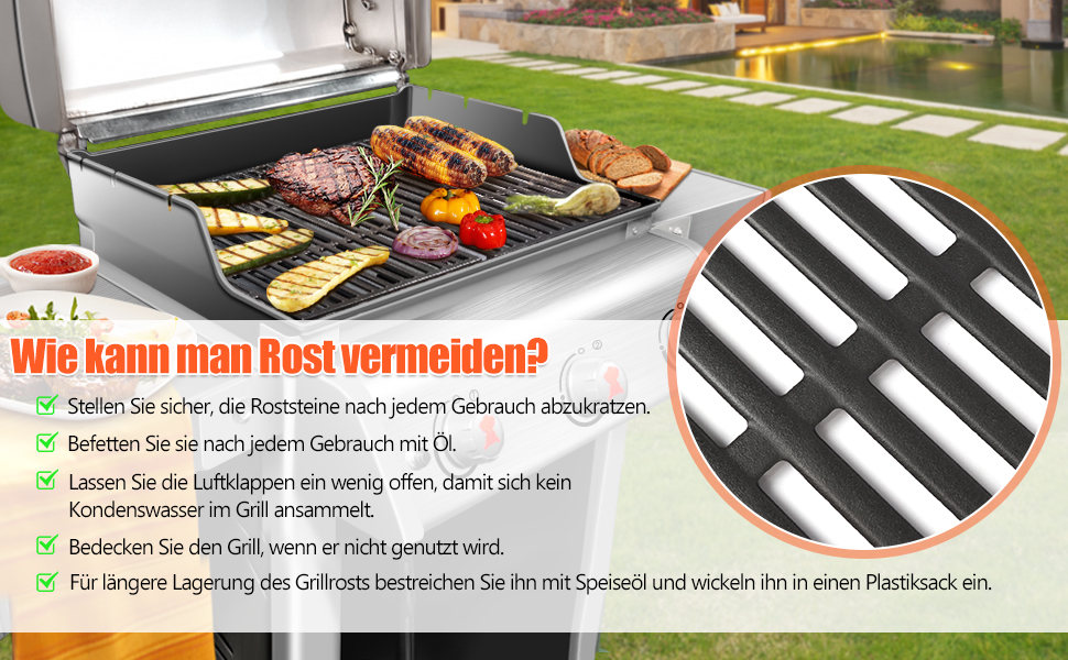 Решітка для гриля Weber Spirit ⅠⅡ 200 серія, Spirit E210/220 S210/220, Jamie Oliver HOME 2 (44,5x30 см)