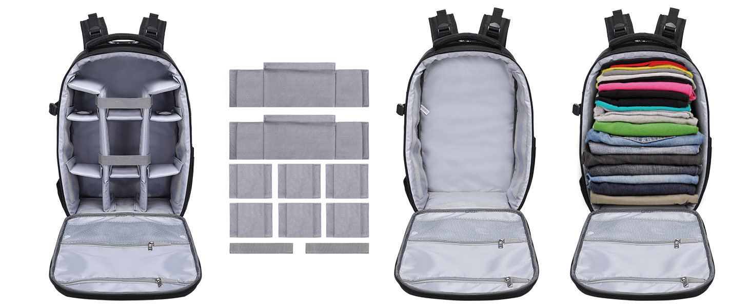 Рюкзак для фотокамери MOSISO: DSLR, SLR, беззеркальні камери, дрон, Canon, Nikon, Sony, сірий