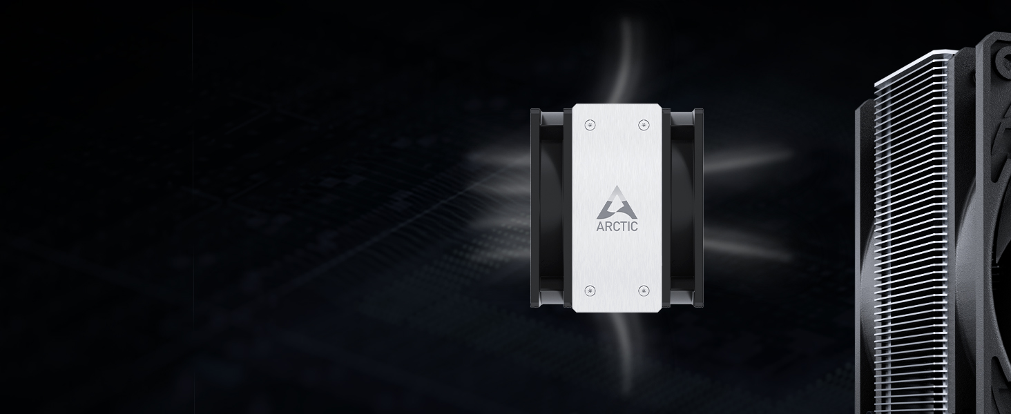 ARCTIC Freezer 36 - Кулер для CPU з Push-Pull для Intel та AMD, Single-Tower, Два оптимізовані 120 мм вентилятори, гідродинамічне підшипник, 200–1800 rpm, 4 Heatpipes, з термопастою MX-6