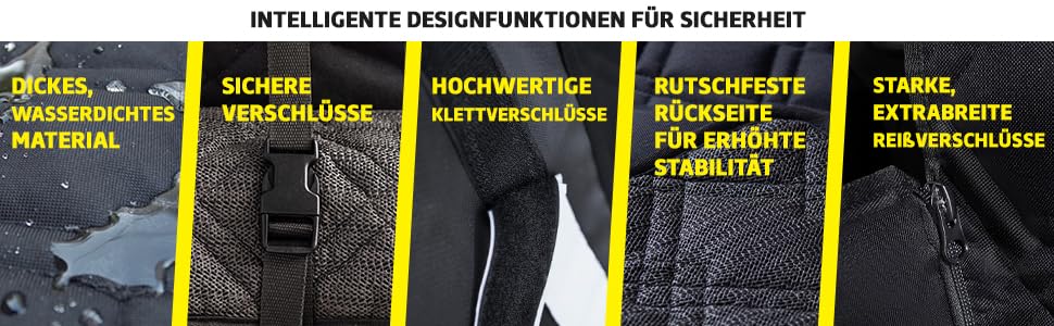 Захист для багажника автомобіля для собак Meadowlark, важкий, водовідштовхуючий, з боковим захистом, чорний. Захищає багажник та бампер від подряпин, шерсті та бруду. Стандартна модель.