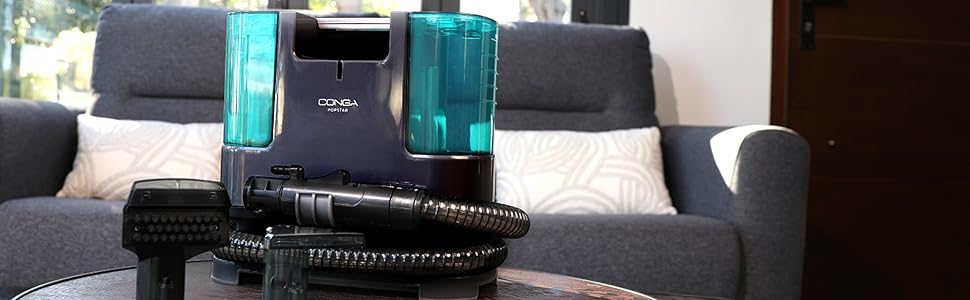 Пилгопоглинач Cecotec Conga Popstar 3000 CarpetClean: 400 Вт, 2 баки (чиста та брудна вода), водяний спрей, радіус дії 6 м, труба 1,2 м