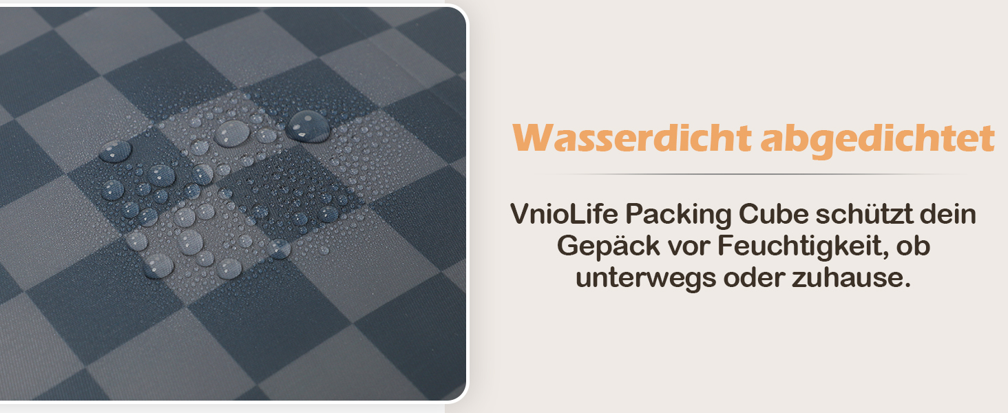 VnioLife Набори для пакування валізи - 8 шт. Органайзери для подорожей, компресійні кубики, синій та сірий