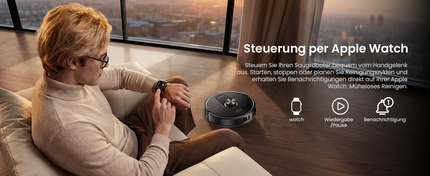 Робот-пилосос Proscenic Q20Plus з функцією миття, 10000Pa, 200хв, бездротовий, з автоматичним випорожненням, 3-в-1 для шерсті тварин, килимів та твердих поверхонь, чорний