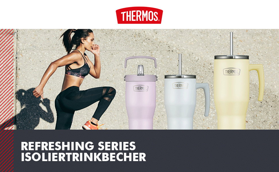 Термос REFRESHING SERIES: ізольований термопоїльник-кружка з трубочкою та ручкою, 0.85л, нержавіюча сталь, подвійні стінки, для дому, офісу та подорожей
