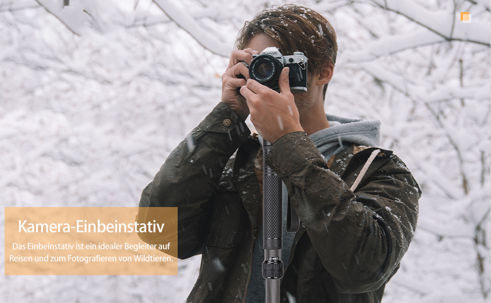 Штатив монопод Koolehaoda KQ-326C: карбонове, 44-174 см, 6 секцій, 32 мм, для фото та відео