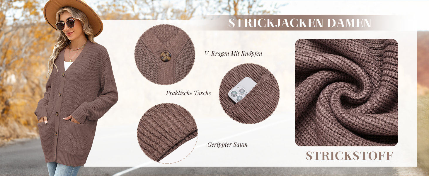 Жіночий в'язаний кардиган Zeagoo з довгим рукавом, вільний крій, V-подібний виріз, грубий в'язання, на кнопках, для осені/зими (зелений, S)