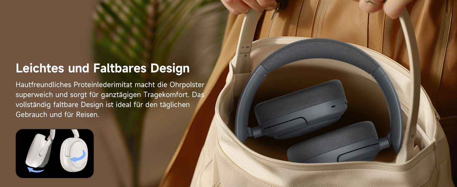 Навушники Edifier W800BT Pro Hybrid ANC Bluetooth 5.4 Over-Ear Чорні - Бездротові, з Шумозаглушенням, Hi-Res Audio, 45 год. роботи, Швидка зарядка, Складні