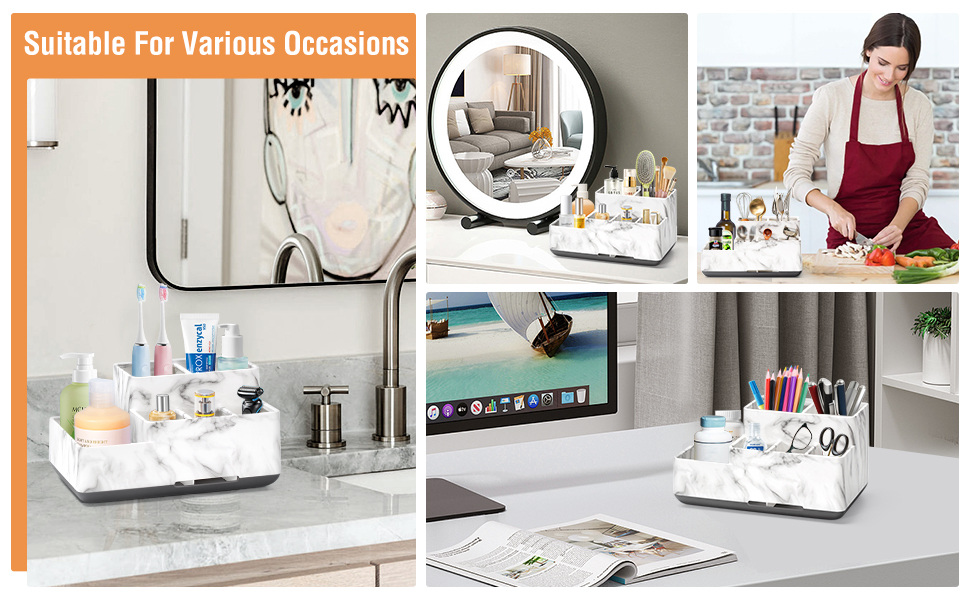 Підставка для зубних щіток, органайзер для ванної кімнати з 6 відділеннями, електрична, з дренажними отворами, для сім'ї