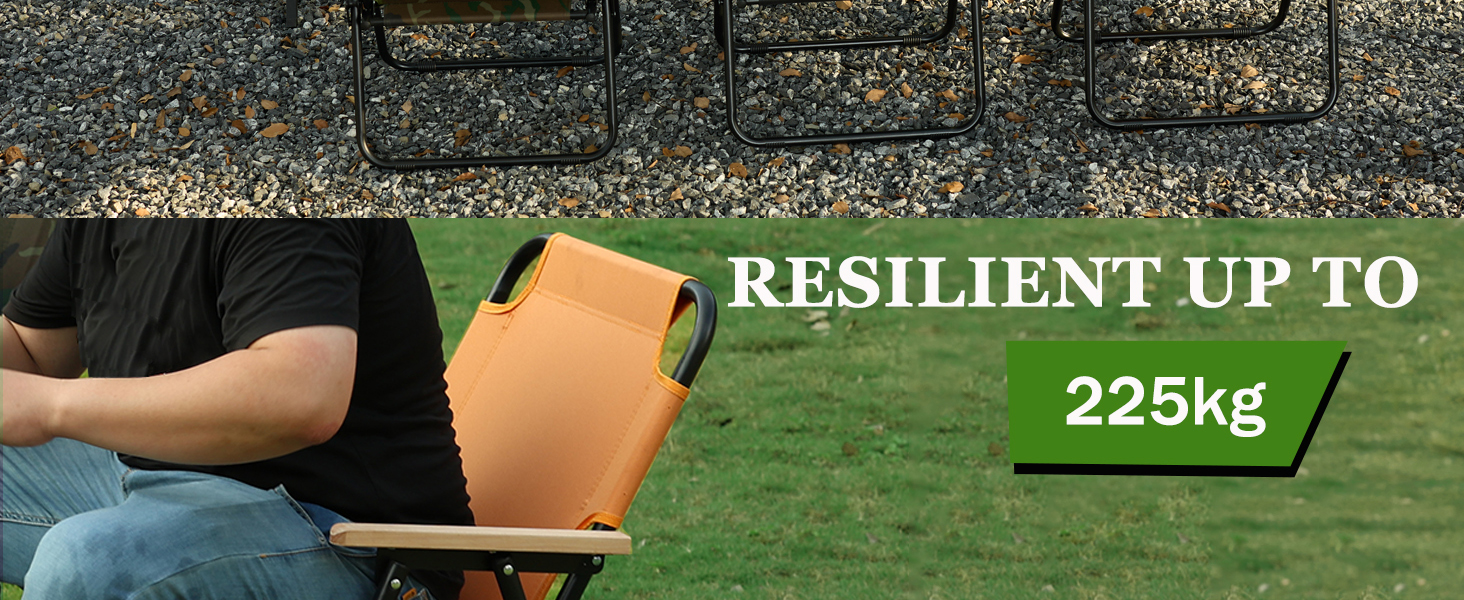 Кемпінговий стілець складний, армійський камуфляж, 225 кг, Oxford, для риболовлі, пікніка, подорожей