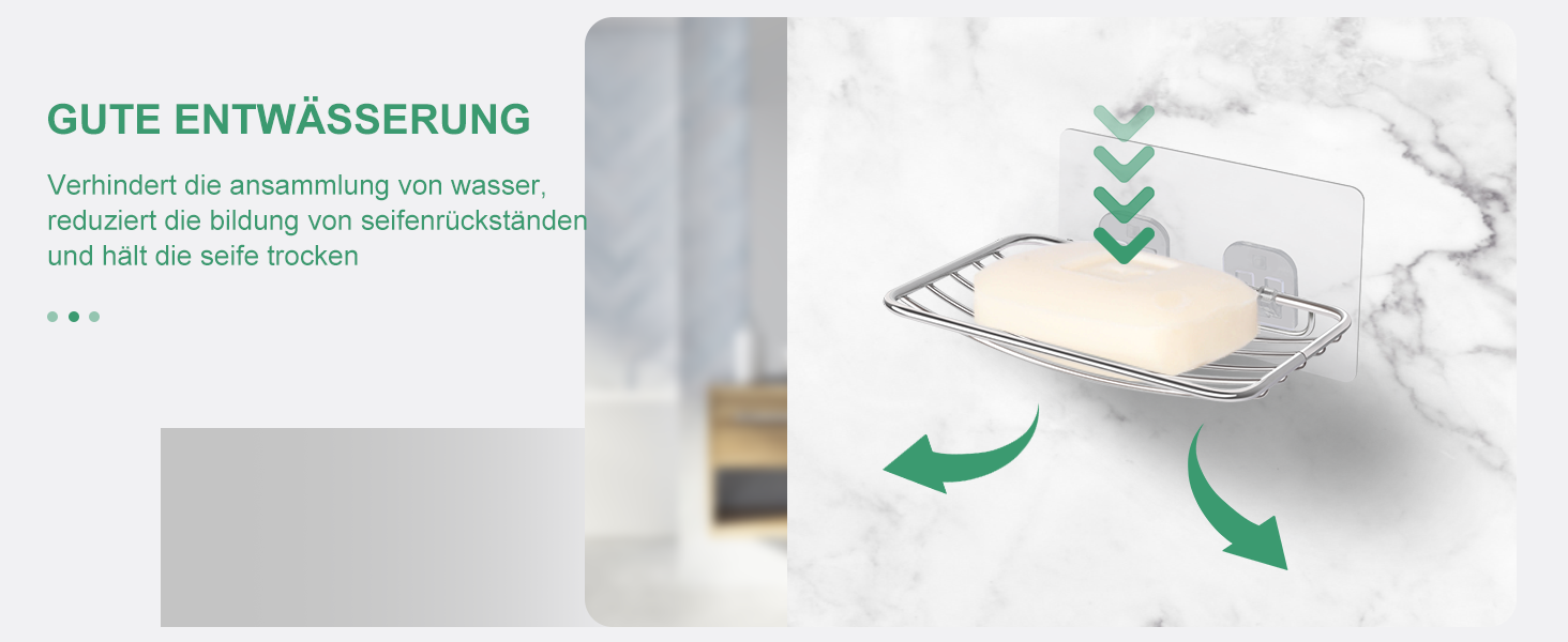 Тримач для мила без свердління Uten, нержавіюча сталь, самоклеючий, з 2 гачками, для ванної, кухні (сріблястий, овальний, 2 шт.)